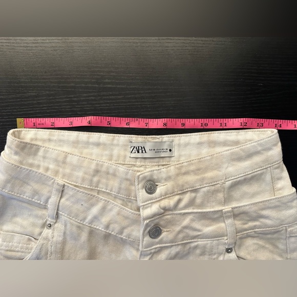 Zara Cream & White Straight Leg Jean - Picture 9 of 12